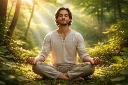 personne-serene-nature-luxuriante-soleil