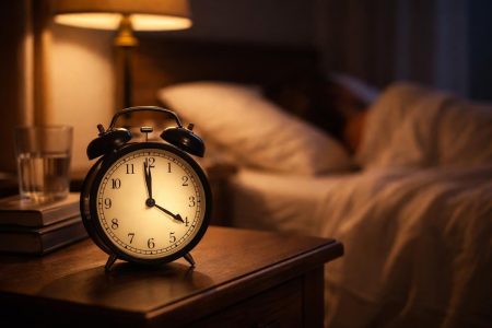 horloge-nuit-table-lit-silhouette
