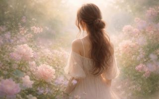 silhouette-feminine-fleurs-pastel-serenite